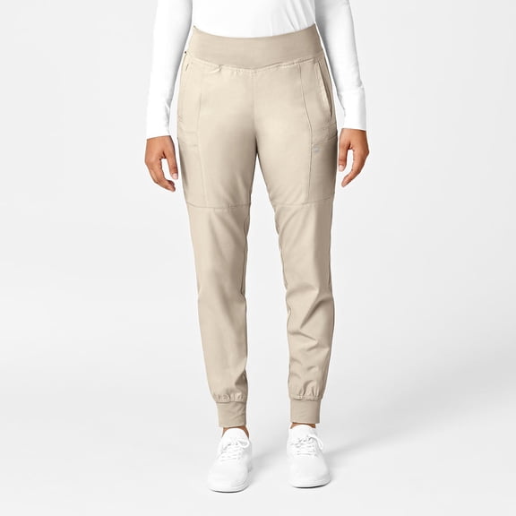 W123 Women's Comfort Waist Cargo Jogger Scrub Pant