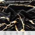 thumbnail image 5 of Gold Metallic Marble Comforter Set Queen Size,7 Piece Bed in a Bag,Foil Print Glitter Black Comforter and Sheet Set,All Season Soft Microfiber Complete Bedding Sets(Black,Queen), 5 of 12