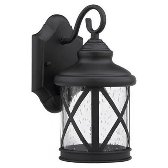 Chloe CH25041BK11-OD1 11 in. Lighting Milania Adora Transitional 1 Light Black Outdoor Wall Sconce - Textured Black