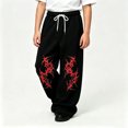 thumbnail image 2 of CONZONE Toddler Boys Baggy Sweatpants Y2K Graphic Joggers for Boys Drawstring Fall Winter Athletic Trousers with Pockets, 2 of 5