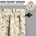 thumbnail image 5 of Rod Pocket Kitchen Curtain Set 3-Piece, 27.5x36 Inch Valance & Tier Drapes, Polyester Pongee Cafe Curtains for Living Room, Bathroom, Farmhouse Rustic Country Window Treatments., 5 of 6