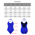 thumbnail image 7 of Hilor Women's Halter One Piece Swimsuit Lace Up Strappy Monokini Swimwear Low Back Slimming Bathing Suits, 7 of 7