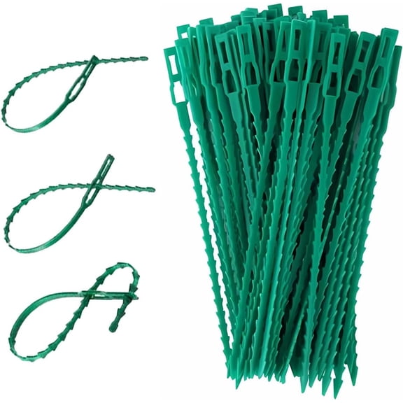 100PCS Adjustable Plant Ties 6.7 Inch, Serrated Flexible Garden Plant Support Ties for Climbing Plants Vines Tomatoes Flowers Trees
