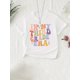 thumbnail image 1 of Girls' "In My Third Grade Era" Graphic T-Shirt - Casual Knit Top with Round Neck, Short Sleeve, Summer Wear, Medium Stretch Fabric, Regular Fit, Girls Tshirts, 1 of 6