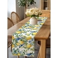 thumbnail image 4 of Burlap Table Runner 60 Inches Long, Watercolor Summer Lemon Bird Non-Slip Kitchen Table Runners for Dining Room Everyday Use Party Table Decorations Vintage Flower Leaves, 4 of 9