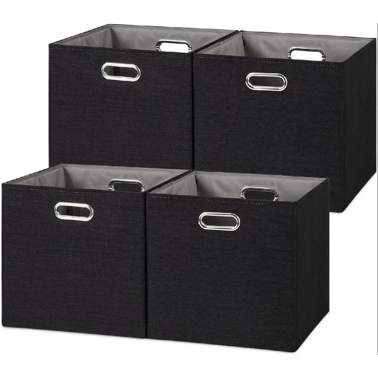 KITCSTI Storage Baskets for Organizing Fabric Organizer Bins Cubes  13x13x13 Foldable Cloth Storage Bins with Handle Closet Baskets for  Towels Toys Books (Black&Grey, Pack of 3) - Yahoo Shopping