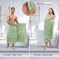 thumbnail image 4 of Smuge 6 Pack Oversized Bath Sheet Towels (27 x 54 in, Light Green) 700 GSM Ultra Soft Large Bath Towel Set Thick Cozy Quick Dry Bathroom Towels Hotel Luxurious Towels, 4 of 6