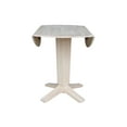 thumbnail image 6 of 42" Round Solid Wood Dual Drop Leaf Pedestal Counter Height Dining Table, 6 of 9