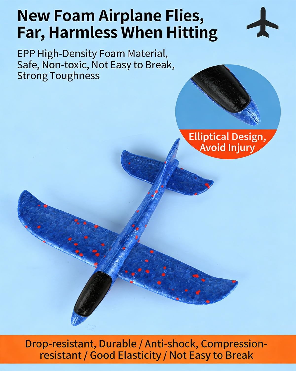 Dinosaur Foam Glider Launcher Toy, Dinosaur Catapult Gun Aircraft,  Outdoor Flying Catapult Toy for Backyard Park Beach Play