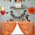 thumbnail image 3 of GFDYREE Nappe à Paillettes 90 Pouces Ronde Orange Nappe Pailletée pour Fête Shower de Bébé Décorations de Noël, 3 of 7