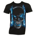 thumbnail image 1 of Batman Men's Black Blue Flames T-Shirt-2XLarge, 1 of 1