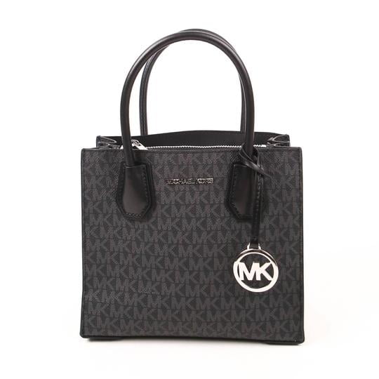 Michael Kors Women's Messenger Handbag, Black PVC Leather