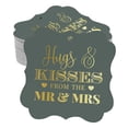 thumbnail image 1 of Inkdotpot Hugs & Kisses From The Wedding Bottle Tag Real Gold Foil Favor Bracket Shape Hang Tags Pack Of 100, 1 of 7