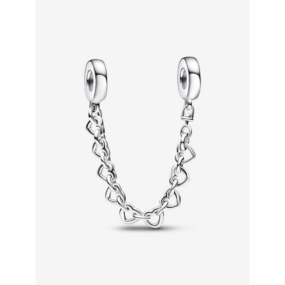 Pandora Sterling Silver Linked Hearts Chain Charm