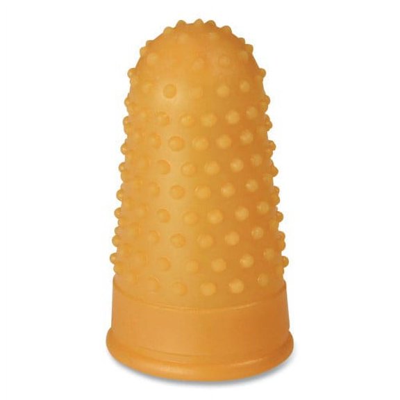 Fingertip Pads, Size 11.5, Medium, Amber, 12/Pack | Bundle of 2 Dozen