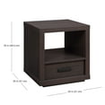 Better Homes & Gardens Steele End Table With Drawer, Espresso Finish