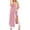 ☪005-Pink, variant on Nuoqisi Women's 2 Piece Sets Boho Color Block Sleeveless Maxi Dress Matching Shorts with Pockets