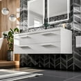thumbnail image 6 of Eviva Surf 57" White Modern Bathroom Vanity Set with Integrated White Acrylic Double Sink, 6 of 8