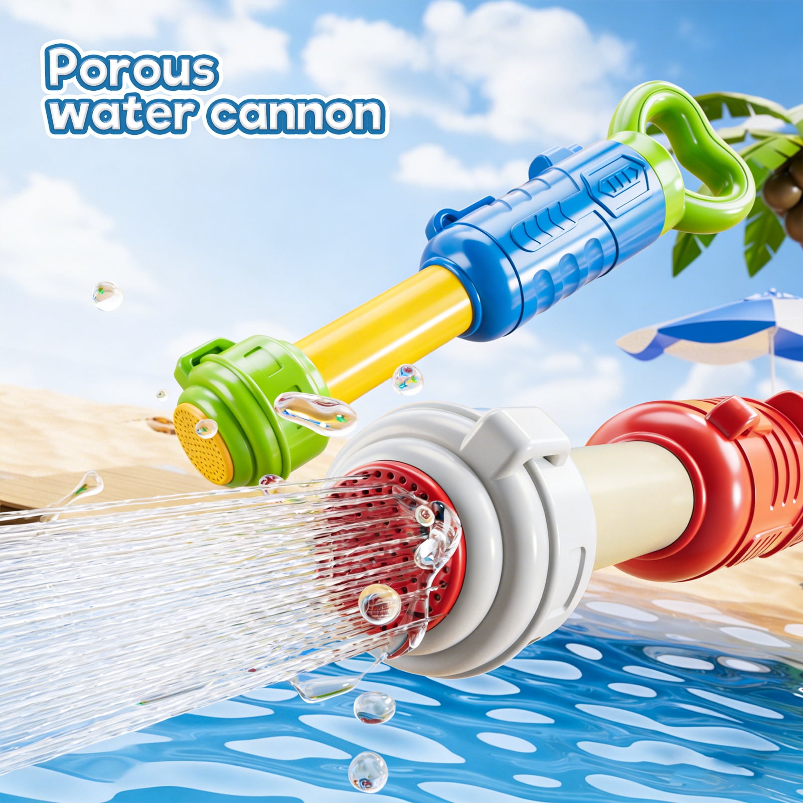 Lucky Doug 2 PCS Water Blaster Set – Summer Pool, Beach & Backyard Water Toys , Outdoor Game for All Ages