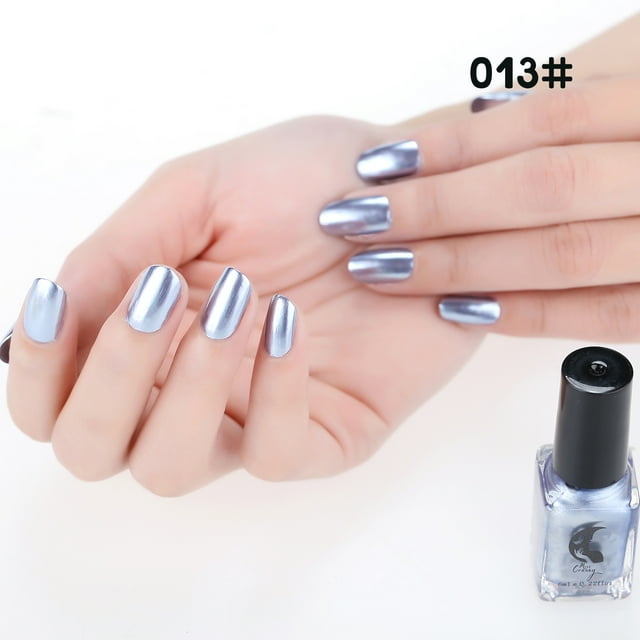 Esmalte de uñas azul claro metalizado #13 - 6ml con efecto espejo brillante