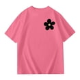thumbnail image 6 of Yiyuu Girls Casual Loose T-Shirt Summer Letter Print Short Sleeve T Shirt Tee, Sizes 3-14, 6 of 7