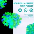 thumbnail image 2 of nipocaio 300pcs Luminous Pebbles Garden Aquarium Swimming Pool Colorful Artificial Fluorescent Stone, 2 of 5