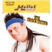 The Black Mamba Costume Mullet Headband Wig by Mullet On The Go
