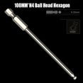 thumbnail image 1 of Lefu 1pc Ball End Hex Screwdriver Bit Metric Hex Bit 100mm Long Magnetic Driver Bit, 1 of 8
