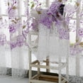 thumbnail image 6 of Peony Flower Sheer Window Curtain for Bedroom Length Floral Embroidered Tulle Gauze Drape for Living Room Embroidery Rod Pocket Top 1 Panel, 6 of 7