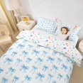 thumbnail image 2 of spefrowx Blue Watercolor Bow Duvet Cover Queen for Kids, Cartoon Princess Style Queen Bedding, Stars Reversible, 3-Piece, 1 Duvet Cover and 2 Pillowcases, 2 of 6