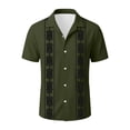 thumbnail image 2 of Yertdoel Mens Button Down Shirt Short Sleeve Lapel Neck Printing Shirt Soft Breathable Hawaiian Beach Vacation Summer Outdoor Casual Tops, 2 of 3