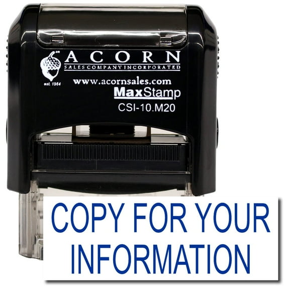 Self-Inking Copy For Your Information Stamp with Blue Ink