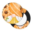 thumbnail image 2 of Picia Sunflower Gnomes 2 pattern Round Stool Covers Comfy Seat Covers Stretch Removable WashableChair Slipcover Round Bar Chair Cushion Cover-12 inch, 2 of 7