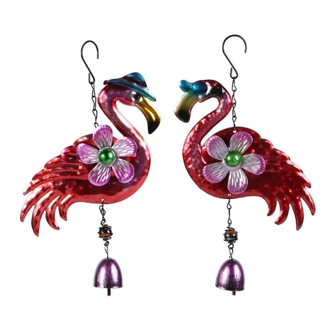 2pcs Campanas De Viento De Metal De Hierro Fundido Campana De Puerta Delantera Jardín Molinos De Viento Decoración De Porche Macarena Campanas de viento para colgar en la pared de hierro