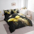 thumbnail image 3 of Castle Fairy Flying Butterfly Girl Boy Bedding Comforter Set 7 Pieces,Chic Yellow Flowers Full Bedding Set Lightweight,Dreamy Princess Fitted Sheet Flat Sheet,Lightweight Room Decor,Reversible, 3 of 8