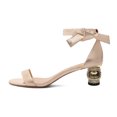 thumbnail image 2 of XYD Women Sparkling Open Toe Tie Up Ankle Strap Sandals Crystal Block Short Heel Wedding Prom Shoes Size 12.5 Gold, 2 of 4