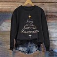 thumbnail image 2 of Christmas Sweatshirts for Womens Holiday Merry Pullover Long Sleeves Crewneck Shirts Fashion Christmas Tree Printed Blouses Casual Loose Christmas Sweatshirt, 2 of 8
