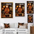 thumbnail image 4 of Designart "Mexican Children Art in Orange V" Fantasy Framed Wall Art - Kids Orange Children's Art Entryway Framed Wall Art Print, 4 of 6
