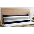 thumbnail image 3 of Sweet Jojo Designs Stripe Blue and Grey Body Pillow Cover Case 54x20 (Pillow Not Included), 3 of 4