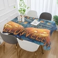 thumbnail image 4 of DEIARA Smiley Pumpkin Square Tablecloth 60×108in Polyester Fabric Tablecloth Washable Dust Resistant Wrinkle Resistant, 4 of 9