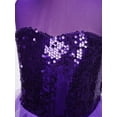thumbnail image 5 of YEAHDOR Kids Girls Sleeveless Shiny Sequins Ballet Dance Dress Ballerina Leotard with Tutu Mesh Skirt Dancewear Purple 14, 5 of 7