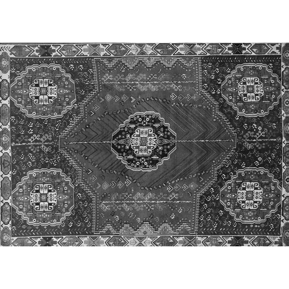 Ahgly Company Indoor Rectangle Persian Gray Traditional Area Rugs, 5' x 7'