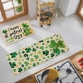 thumbnail image 4 of St. Patricks Day Kitchen Mats Set of 2, Lucky Shamrock Hat Gold Coins Kitchen Rugs for Floor Low-Profile Irish Holiday Home Kitchen Decoration 17x29 and 17x47 Inch, 4 of 6