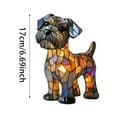 thumbnail image 3 of XINGXIANG Retro Schnauzer Dog Lamp - 3D Resin LED Night Light with Colorful Stained Glass Design, Cute Pet Themed Desk Lamp for Home Decor, 3 of 6