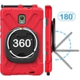 thumbnail image 5 of Case for Samsung Galaxy Tab Active5 8.0 inch SM-X300/SM-X306B, 360 Degree Rotating Hand Grip Shockproof Cover with Shoulder Strap, Red, 5 of 7