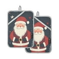 thumbnail image 7 of Yayeee Pot Holders Kitchen Heat Resistant with Pocket 7"x9.8" Cotton Oven Cooking Hot Pads, Blue Christmas Santa, 7 of 7