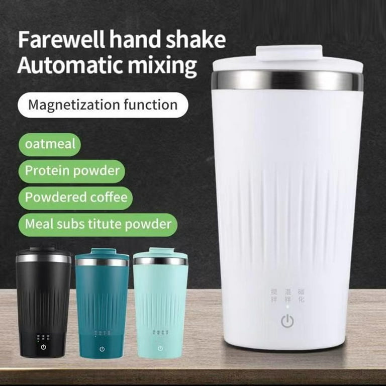 Hands DIY400ml Self Stirring Coffee Mug with Handle Electric Stirring Cup 7000rpm High Speed Glass Self Mixing Mug Portable Waterproof Automatic