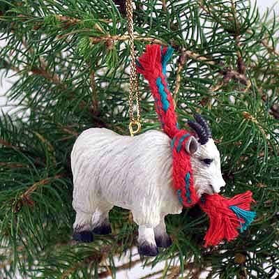 Mountain Goat Tiny Miniature One Christmas Ornament - DELIGHTFUL!