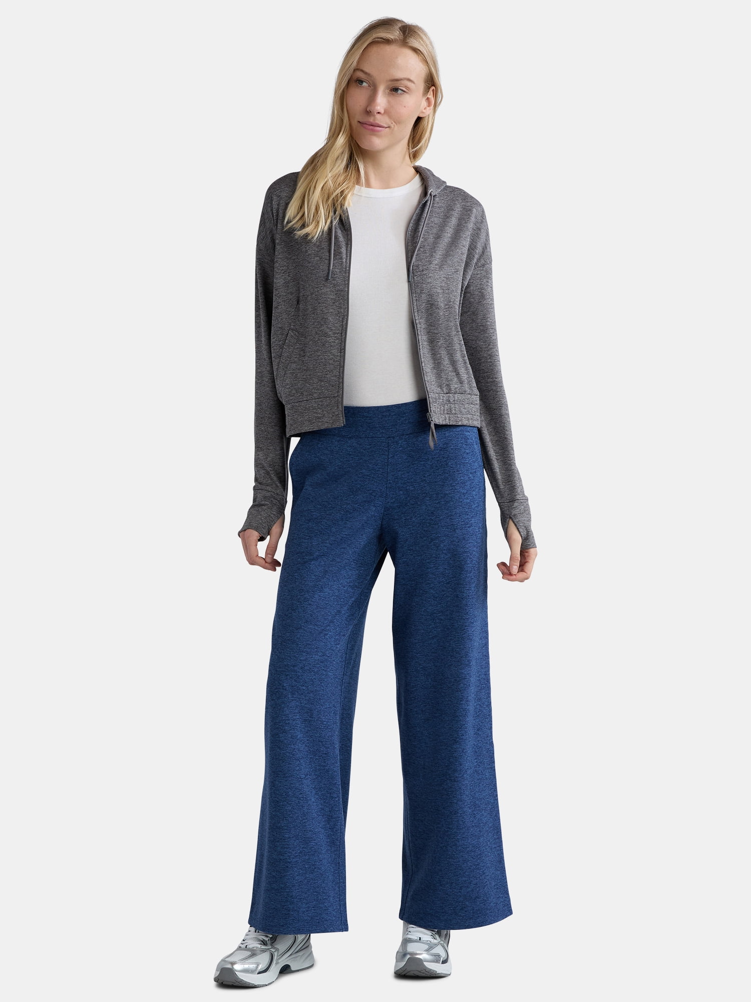 Athletic Works Women's ButterCore Wide Leg Pants, Sizes XS-XXXL