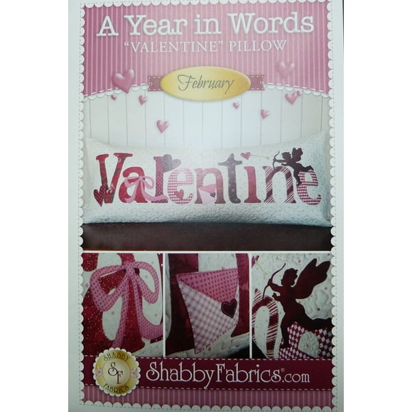 A Year in Words Pillows - Valentine - February - Pattern